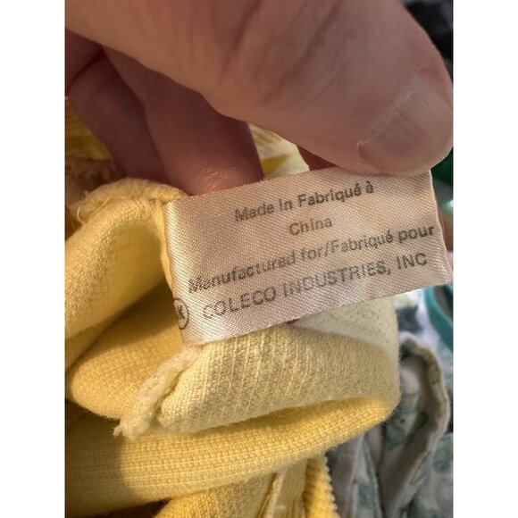 Cabbage Patch Kids Preemie Yellow Sailboat Overalls Jumper Corduroy Vtg 1984-1 - Picture 6 of 7